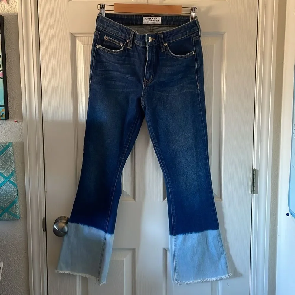 Derek Lam 10 Crosby Dip Dye Jane Flip Fop Jeans Size 27 festival rodeo jeans